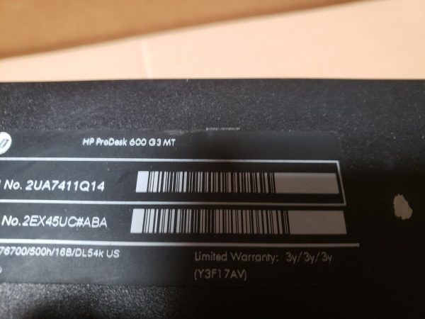 HP ProDesk 600 G3 MT Intel Core i7-6700 3.4GHz - Image 4