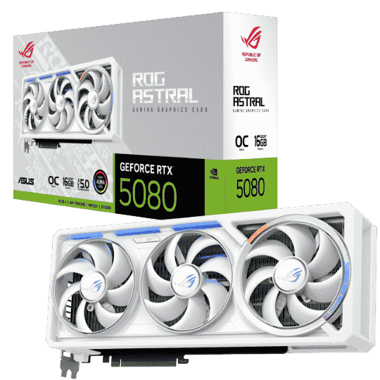 ASUS ROG Astral GeForce RTX 5080 16G Graphics Card (White)