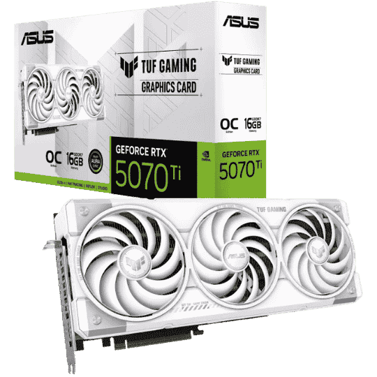 ASUS TUF Gaming RTX 5070 Ti OC 16G Graphics Card (White)