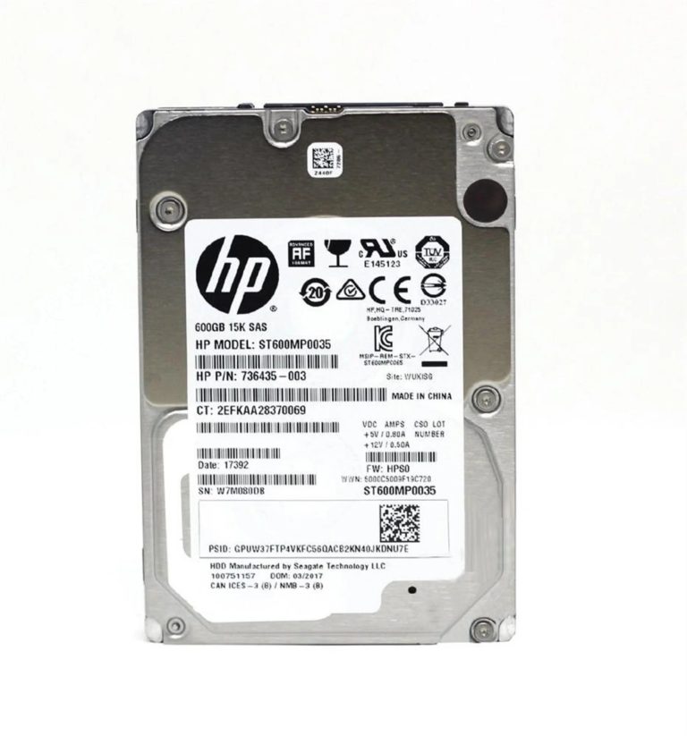 HP 2.5″ 600GB 15K SAS HDD 736435-003 ST600MP0035