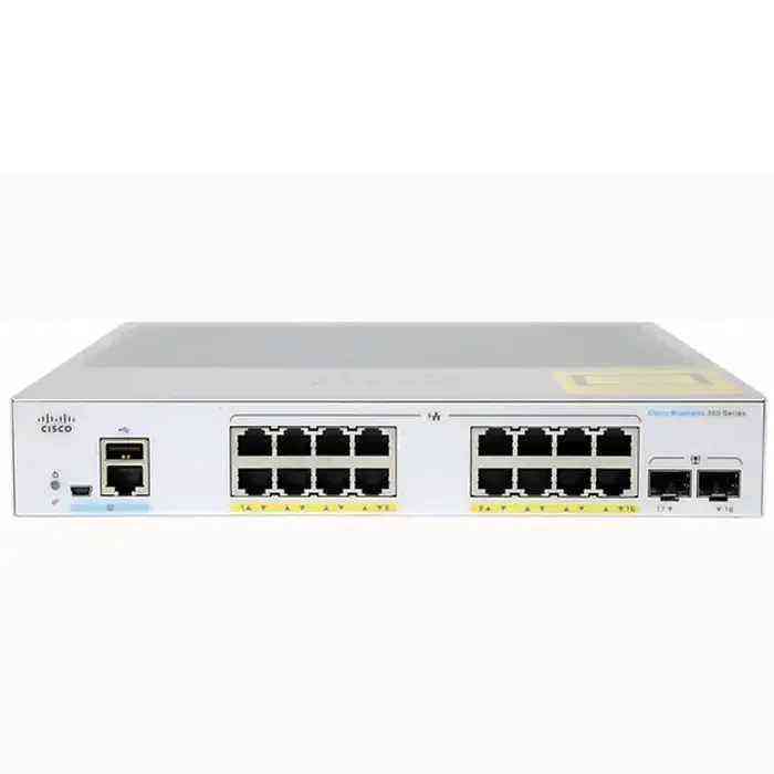 Cisco CBS350-16FP-2G Network Switch - 16 Ports, PoE+, 2x Gigabit Uplinks