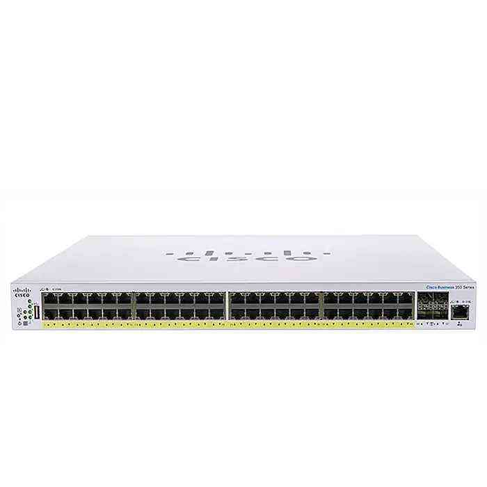 Cisco CBS350-48FP-4X Network Switch - 48 Ports, PoE+, 4x 10G SFP+