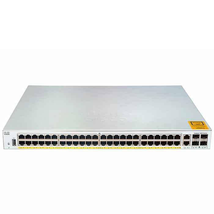 Cisco C1000-48P-4G-L Network Switch - 48x Gigabit PoE, 4x Gigabit SFP