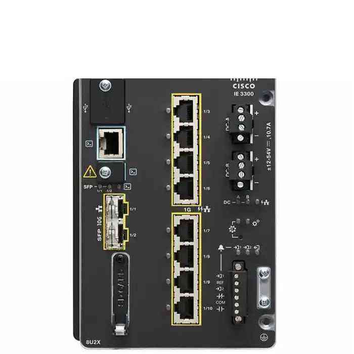 Cisco IE-3300-8T2S-E Industrial Switch - 8x 10/100/1000BASE-T, 2x SFP