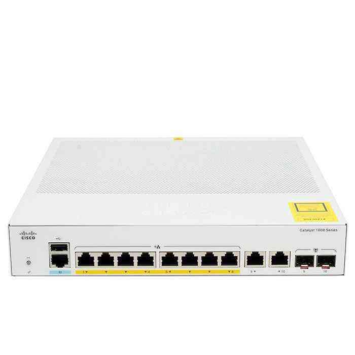 Cisco C1000-8P-2G-L Network Switch - 8x Gigabit PoE+, 2x Gigabit Uplinks