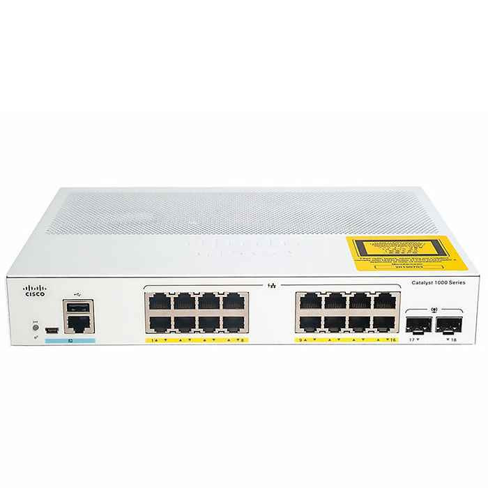 Cisco C1000-16FP-2G-L Network Switch - 16x Gigabit Ethernet, 2x SFP, PoE+
