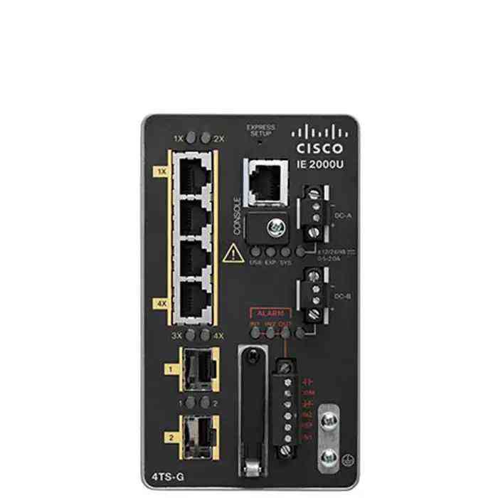 Cisco IE-2000-4TS-B Industrial Switch - 4x 10/100/1000BASE-T, Layer 2, Rugged