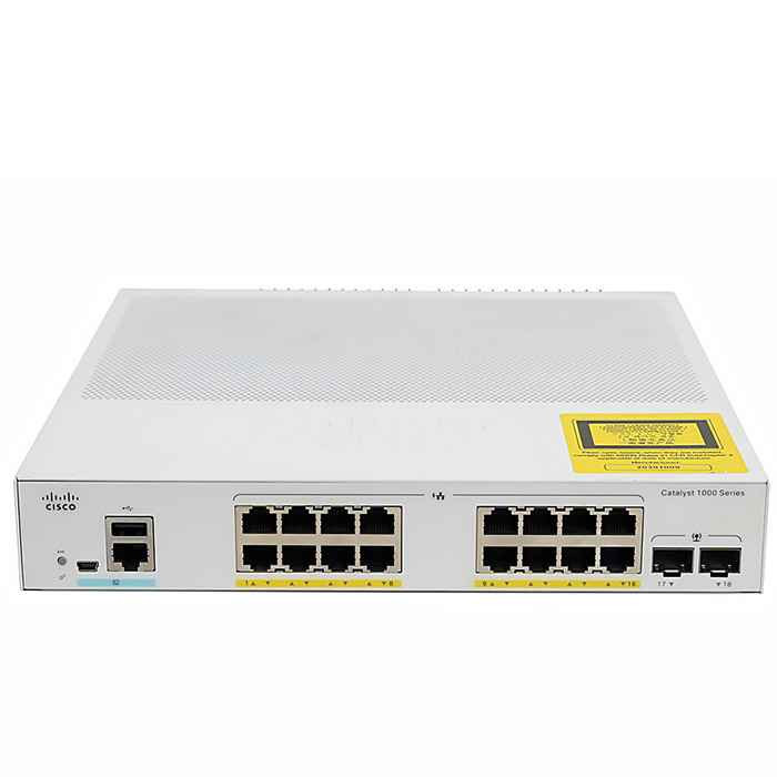 Cisco C1000-16P-2G-L Network Switch - 16x Gigabit PoE, 2x Gigabit/SFP