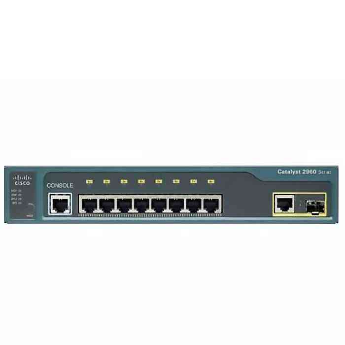 Cisco WS-C2960-8TC-L Network Switch - 8x Fast Ethernet, 1x Gigabit/SFP