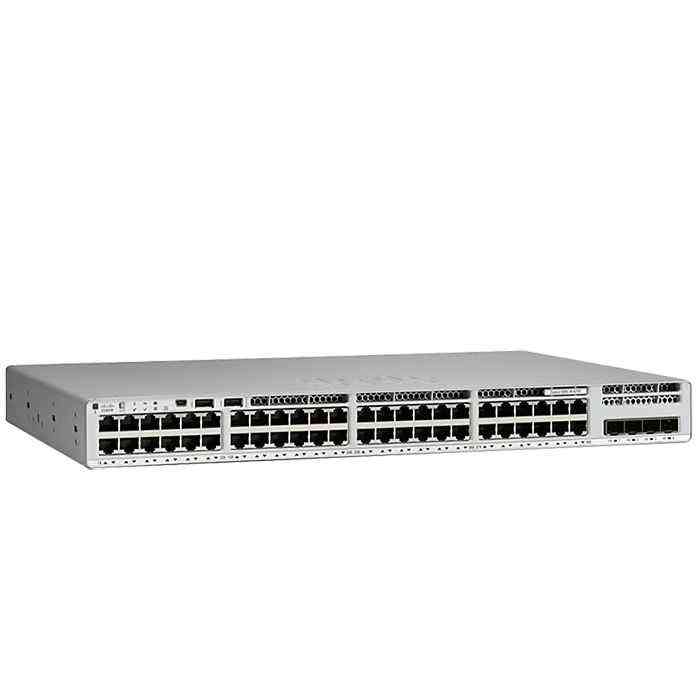 Cisco C9200L-48T-4X-E Network Switch - 48x Gigabit Ethernet, 4x 10G SFP+, StackWise-80