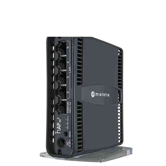 MikroTik hAP ax2 C52iG-5HaxD2HaxD-TC Router - 5x Gigabit Ethernet, Wi-Fi 6, WPA3