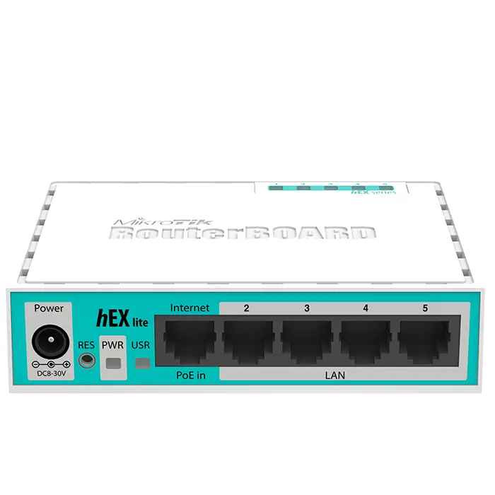 MikroTik RB750r2 hEX lite Ethernet Router - 5x Gigabit Ethernet