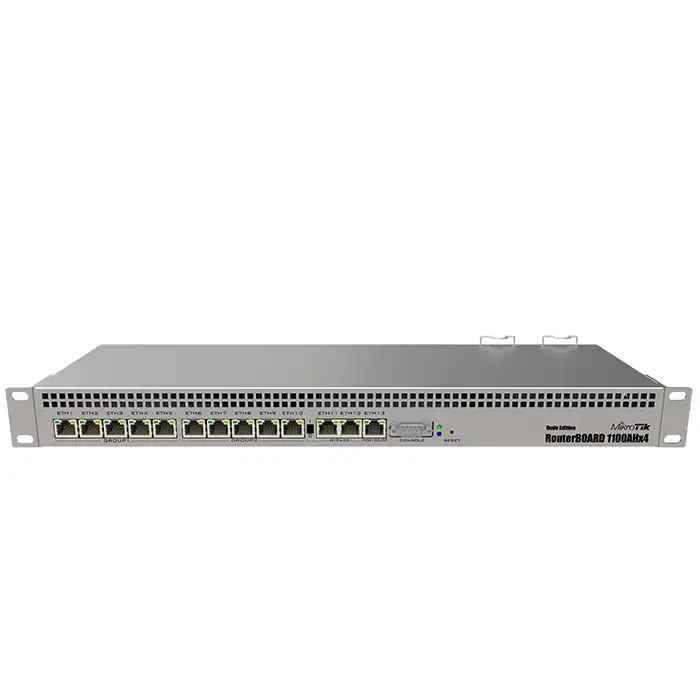 MikroTik RB1100AHx4 Dude Edition Router - 13x Gigabit Ethernet, Quad-Core CPU