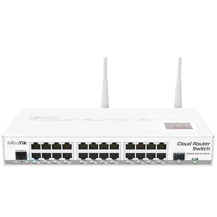 MikroTik CRS125-24G-1S-2HnD-IN Cloud Router Switch - 24x Gigabit, 1x SFP, Built-in Wireless AP