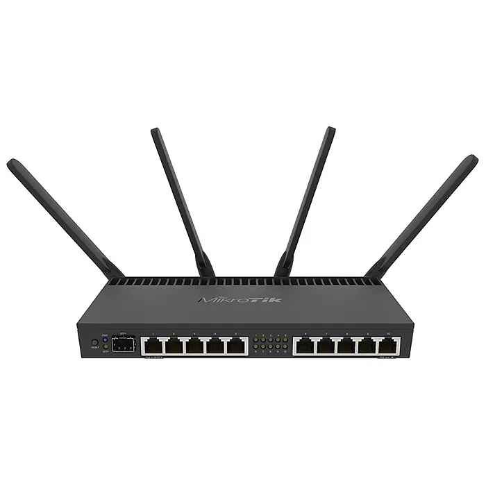 MikroTik RB4011IGS+5HACQ2HND-IN Wireless Router - 10G SFP+, 10 Gigabit Ports, Dual-Band 4x4 MU-MIMO Wi-Fi