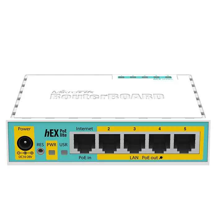 MikroTik RB750UPr2 hEX PoE Lite Router - 5x Gigabit Ethernet, PoE-Out