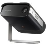 ViewSonic M1X Portable LED Projector with Smart Stand, Harman Kardon Speakers, Built-In Battery, H/V Keystone, 4 Corner Adjustment, Bluetooth, Wi-Fi, USB-C, Powered USB A
