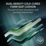 Razer Iskur V2 NewGen Black/Green Ergonomic Gaming Chair – HyperFlex™ Lumbar Support, 4D Armrests, CoolTouch™ EPU Leather