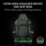 Razer Iskur V2 NewGen Black Ergonomic Gaming Chair – HyperFlex™ Lumbar Support, 4D Armrests, CoolTouch™ EPU Leather