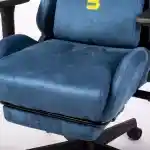 Boost Ascend Ergonomic Chair Upholstery Suede Fabric With Footrest Blue