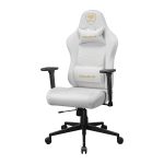 Cougar Pryme Premium Ergonomic Gaming Chair – PVC Leather Adjustable Seat Depth, Head & Lumbar Pillow – White