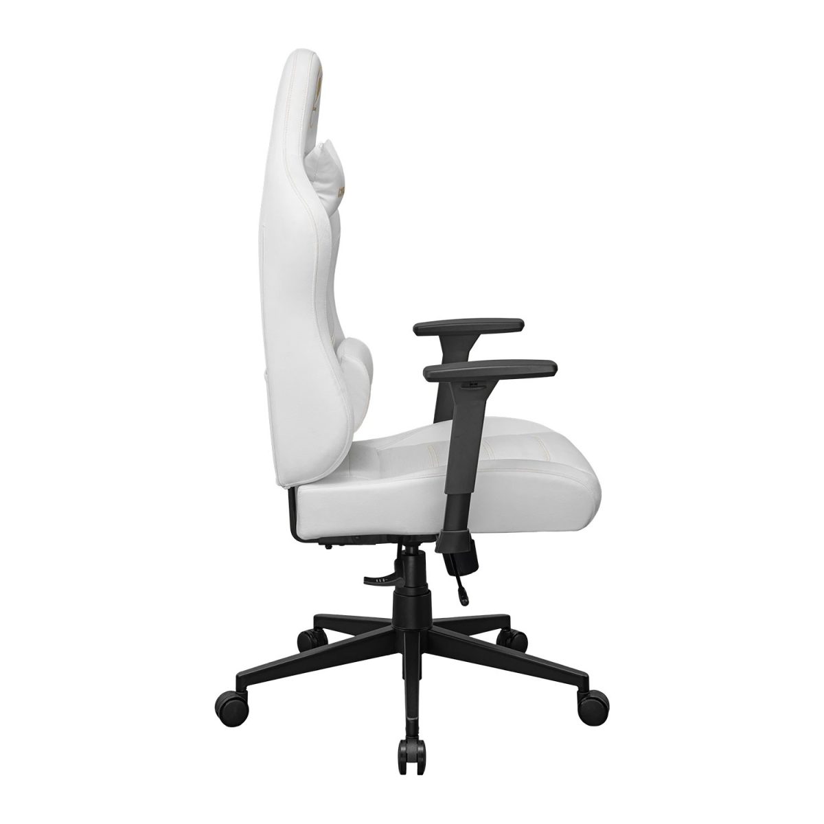 Cougar Pryme Premium Ergonomic Gaming Chair – PVC Leather Adjustable Seat Depth, Head & Lumbar Pillow – White