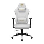 Cougar Pryme Premium Ergonomic Gaming Chair – PVC Leather Adjustable Seat Depth, Head & Lumbar Pillow – White