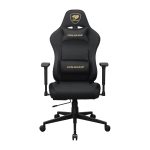 Cougar Pryme Premium Ergonomic Gaming Chair – Linen Fabric Adjustable Seat Depth, Head & Lumbar Pillow – Gold F