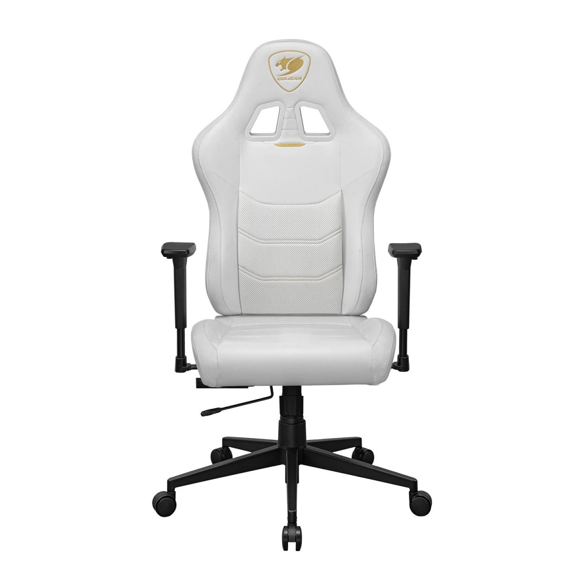 Cougar Pryme Premium Ergonomic Gaming Chair – PVC Leather Adjustable Seat Depth, Head & Lumbar Pillow – White