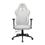 Cougar Pryme Premium Ergonomic Gaming Chair – PVC Leather Adjustable Seat Depth, Head & Lumbar Pillow – White