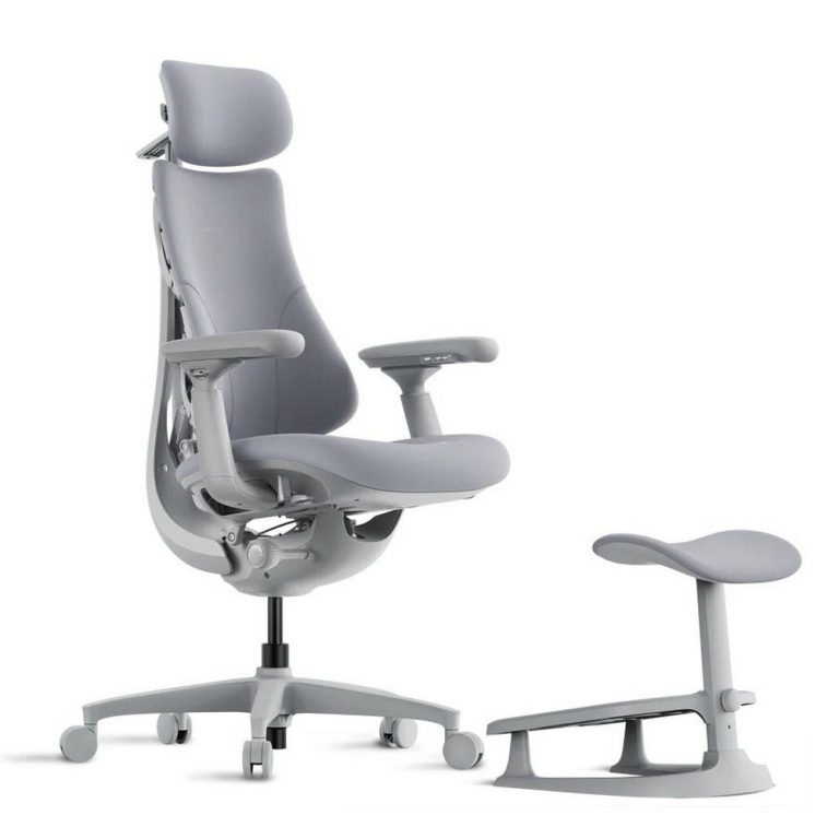 LiberNovo Omni Dynamic Ergonomic Chair – Standard Bundle with Footrest (48cm Seat Depth) Space Grey