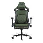 Cougar Defensor S Ergonomic Gaming Chair – Army Green, Adaptive Lumbar Support, 4D Armrests, Magnetic Head Pillow & Premium PVC Leather