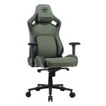 Cougar Defensor S Ergonomic Gaming Chair – Army Green, Adaptive Lumbar Support, 4D Armrests, Magnetic Head Pillow & Premium PVC Leather