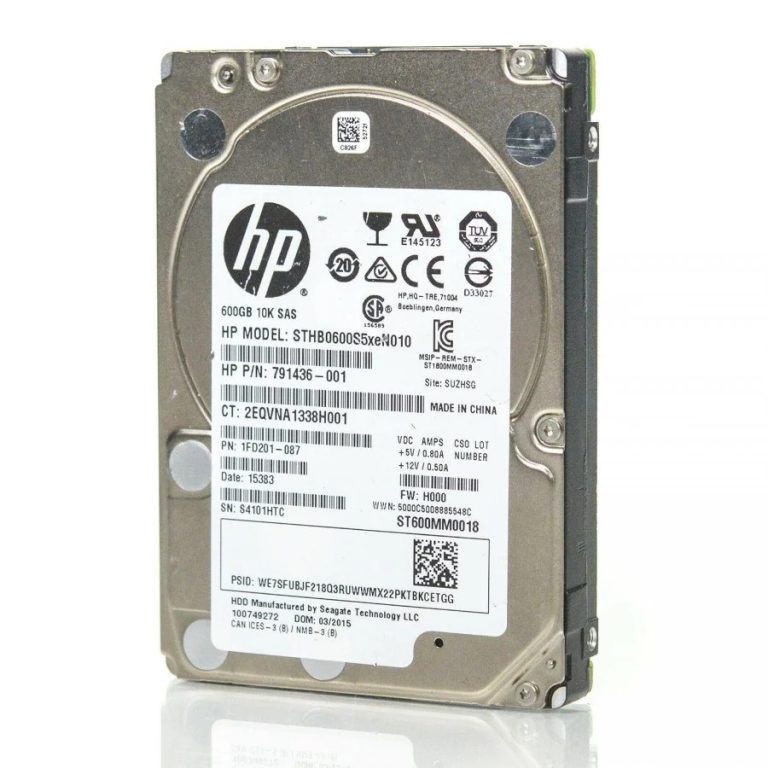 HP STHB0600S5XEN010 600GB 10K 6G SAS 2.5-Inch Server Hard Drive HDD