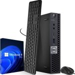 Dell Optiplex Tiny Desktop Computer PC , Intel i5-9th 2.2GHz , 32GB DDR4 RAM , 256GB SSD , KB & Mouse , Wi-Fi , Win11 - Black