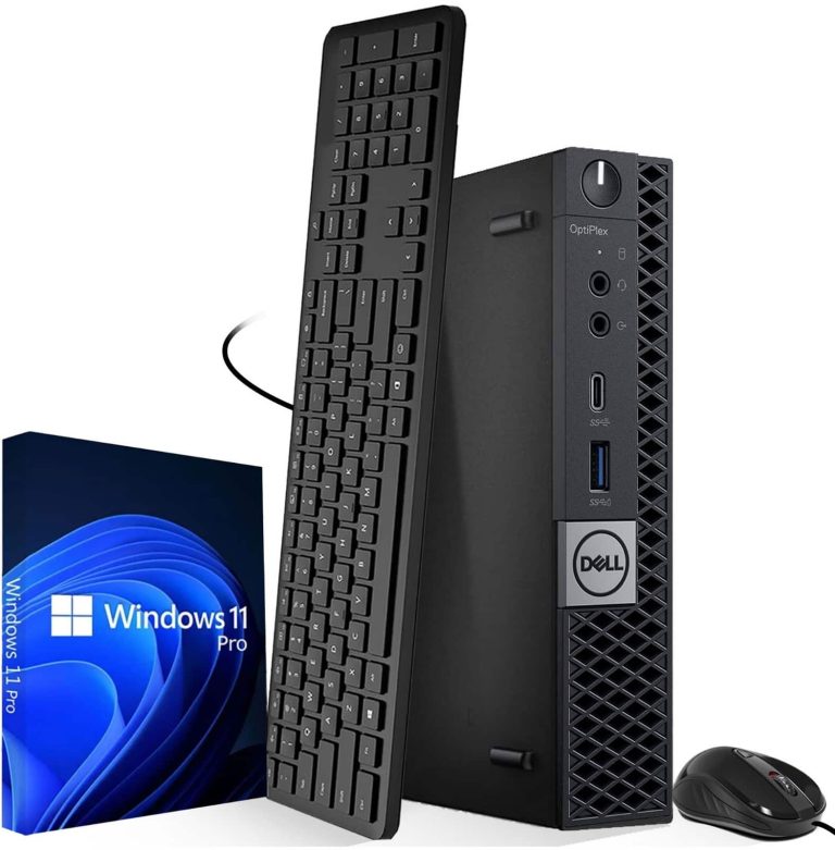 Dell Optiplex Tiny Desktop Computer PC , Intel i5-9th 2.2GHz , 32GB DDR4 RAM , 256GB SSD , KB & Mouse , Wi-Fi , Win11 - Black