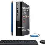 Dell - Upgraded - Pro Micro Desktop - MFF - Intel Core Ultra 5 - 32GB RAM - 512GB+512GB SSD - Wi-Fi 6E - Keyboard - Mouse - Windows 11Pro - Black