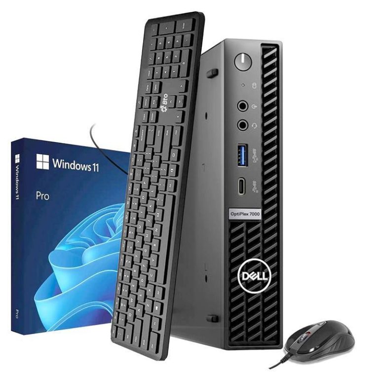 Dell OptiPlex Tiny Desktop Computer PC | Intel Core i5-12th 2.0GHz | 16GB DDR4 RAM | 512GB SSD | KB & Mouse | Wi-Fi | Win11 - Black