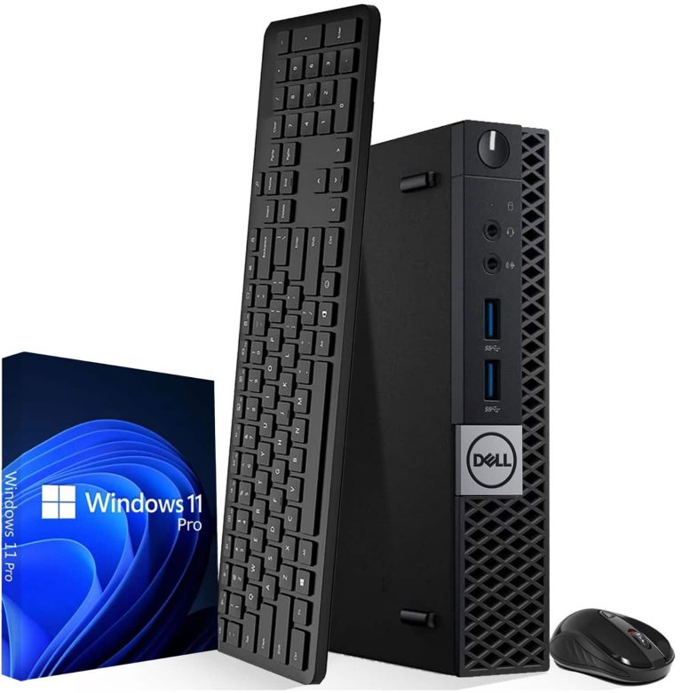 Dell Micro PC Optiplex 3060 Tiny Computer | Intel Core i5-8th | 16GB DDR4 RAM | 512GB NVMe SSD | KB & Mouse| Wi-Fi | Win11 - Black