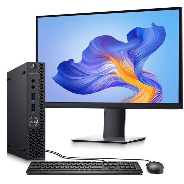 Dell OptiPlex Tiny Desktop PC | Intel Core i5-9th Gen 2.2GHz | 16GB RAM | 256GB | 22" LED | Wi-Fi | Win11 - Black