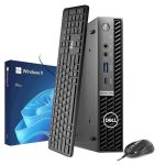 Dell Tiny OptiPlex 7010 Micro Desktop PC | Intel Core i5-13th | 32GB DDR4 RAM| 512GB NVMe SSD | KB & Mouse | WiFi | Win11 Pro - Black