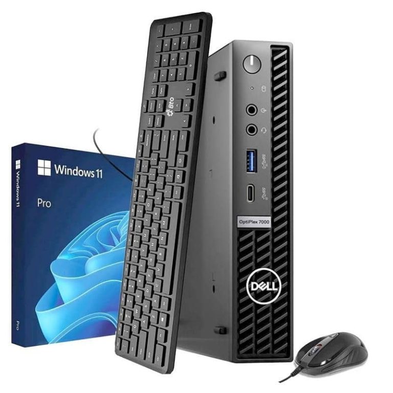 Dell Tiny OptiPlex 7010 Micro Desktop PC | Intel Core i5-13th | 32GB DDR4 RAM| 512GB NVMe SSD | KB & Mouse | WiFi | Win11 Pro - Black