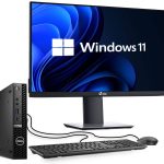 Dell OptiPlex Tiny Desktop Computer PC | Intel i5-12th | 16GB DDR4 RAM | 256GB SSD | New 24" LED | KB & Mouse | Wi-Fi | Win11 - Black