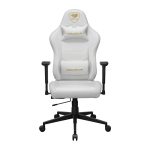 Cougar Pryme Premium Ergonomic Gaming Chair – PVC Leather Adjustable Seat Depth, Head & Lumbar Pillow - White