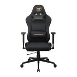 Cougar Pryme Premium Ergonomic Gaming Chair – Linen Fabric Adjustable Seat Depth, Head & Lumbar Pillow - Gold F