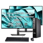 Dell - Pro Micro Mini Desktop (Ultra 5-235T, 16GB, 512GB SSD, Intel Graphics, WiFi 6E,BT5.4, Win 11 Pro)with 24" monitor 2 Pack - Black