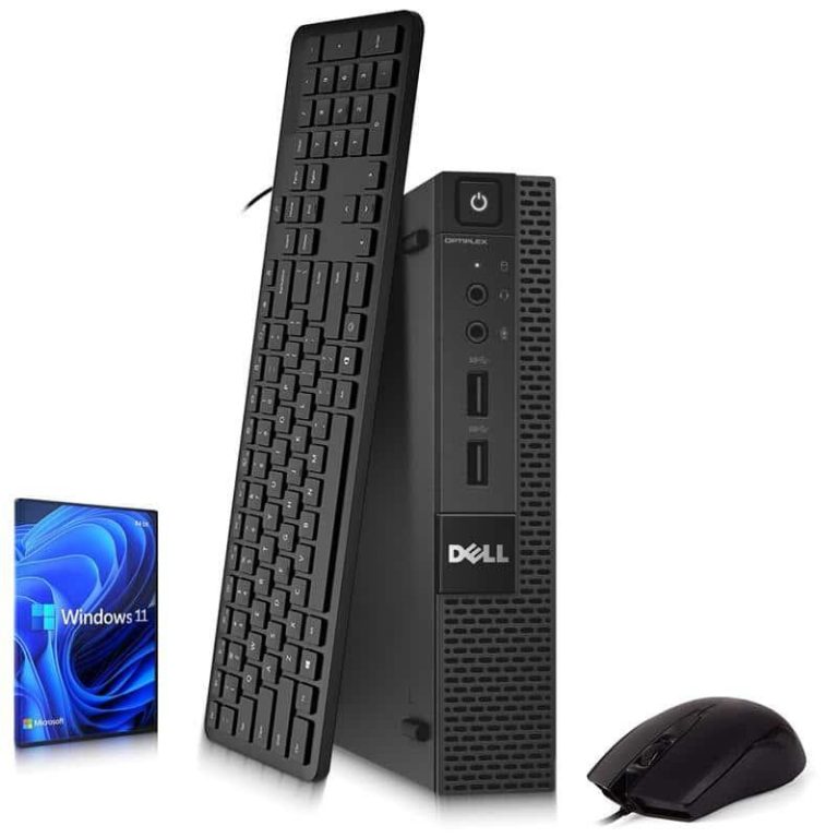 Dell - Refurbished Excellent - OptiPlex 3020 Tiny Desktop Computer PC | Intel Core i3-4th 3.1GHz | 8GB DDR3 RAM | 256GB SSD | KB & Mouse |Wi-Fi | Win11 - Black